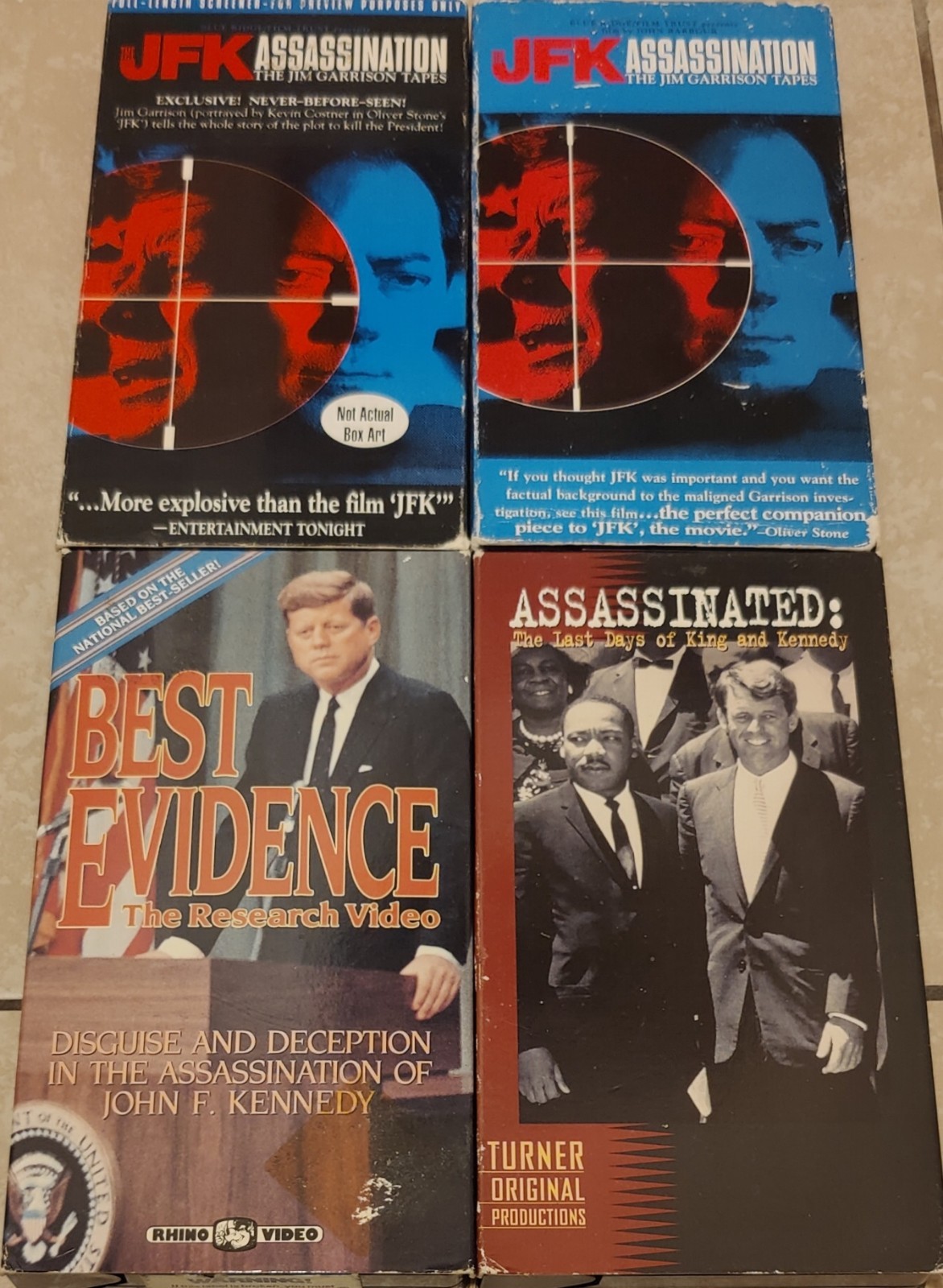 JFK John F. Kennedy Assassination Documentary VHS Lot X4 FT. Jim Garrison Tapes+