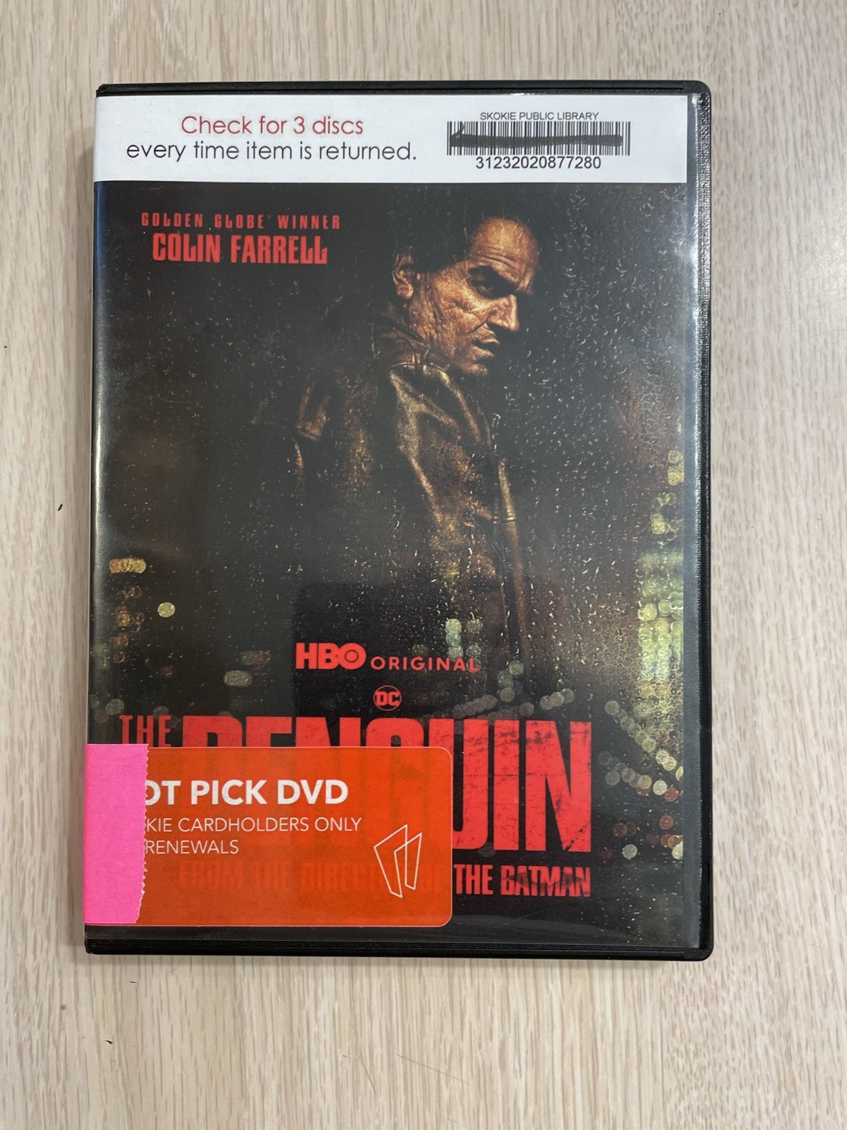 PENGUIN SEASON 1 DVD 3 DISCS MOVIE 2024 PLAYS GREAT COLIN FARRELL HBO DC BATMAN