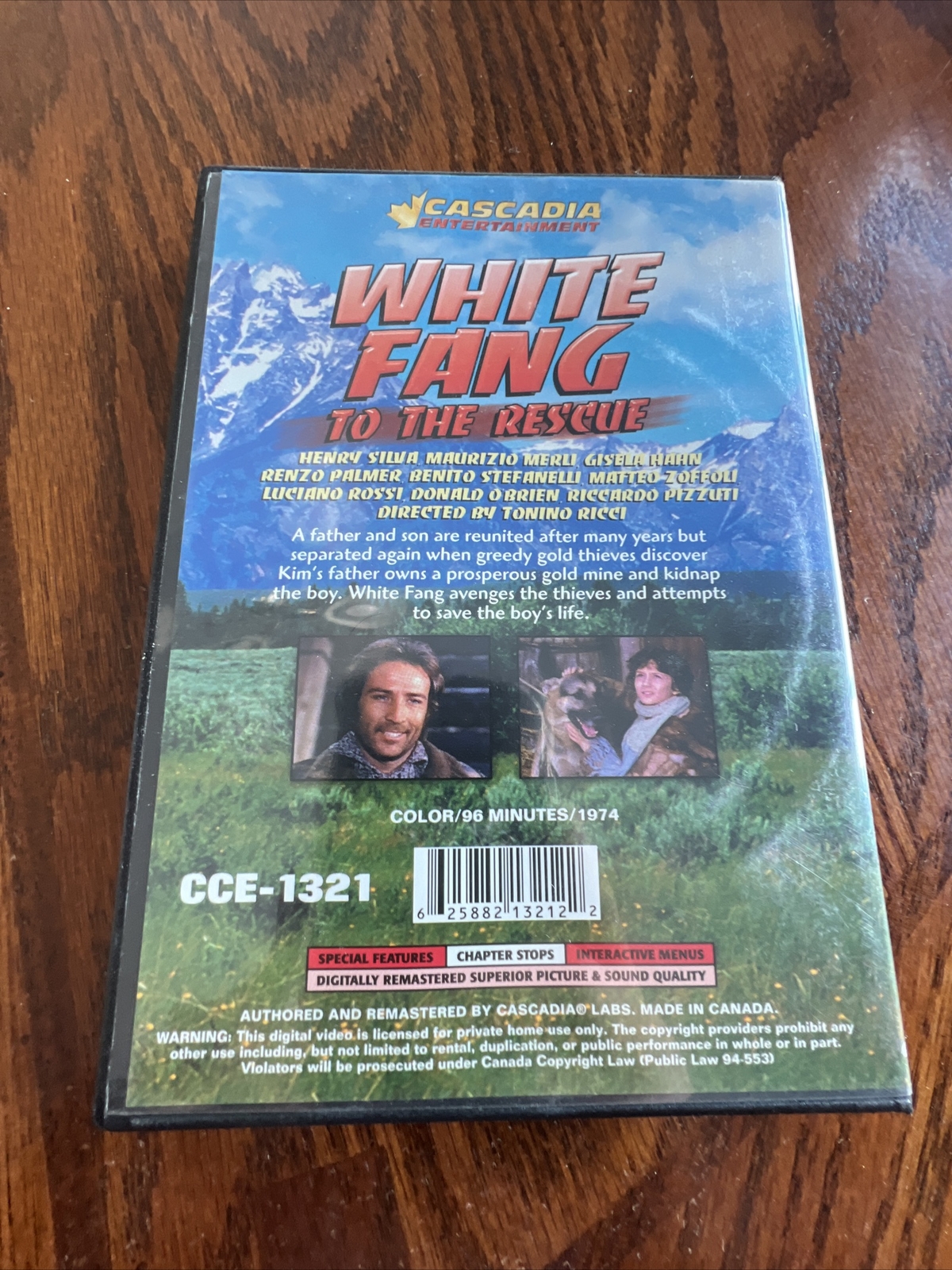 White Fang to the Rescue 1974 DVD Cascadia Entertainment Brand New Sealed FreeSh