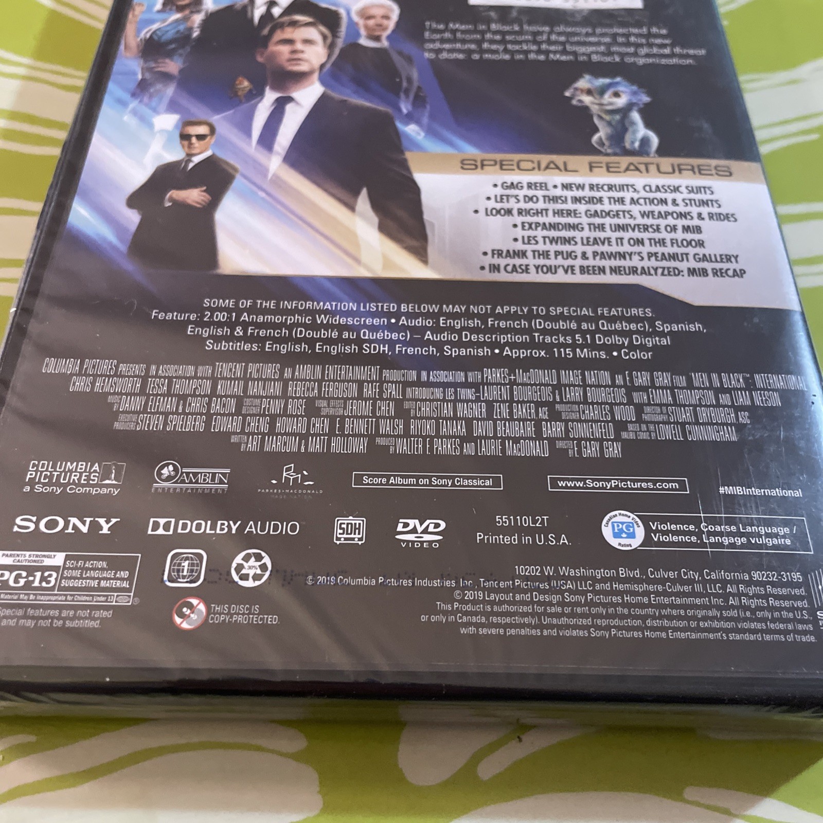 MIB INTERNATIONAL DVD 2019 Men in Black Columba Pictures Comedy Movie NEW/SEALED