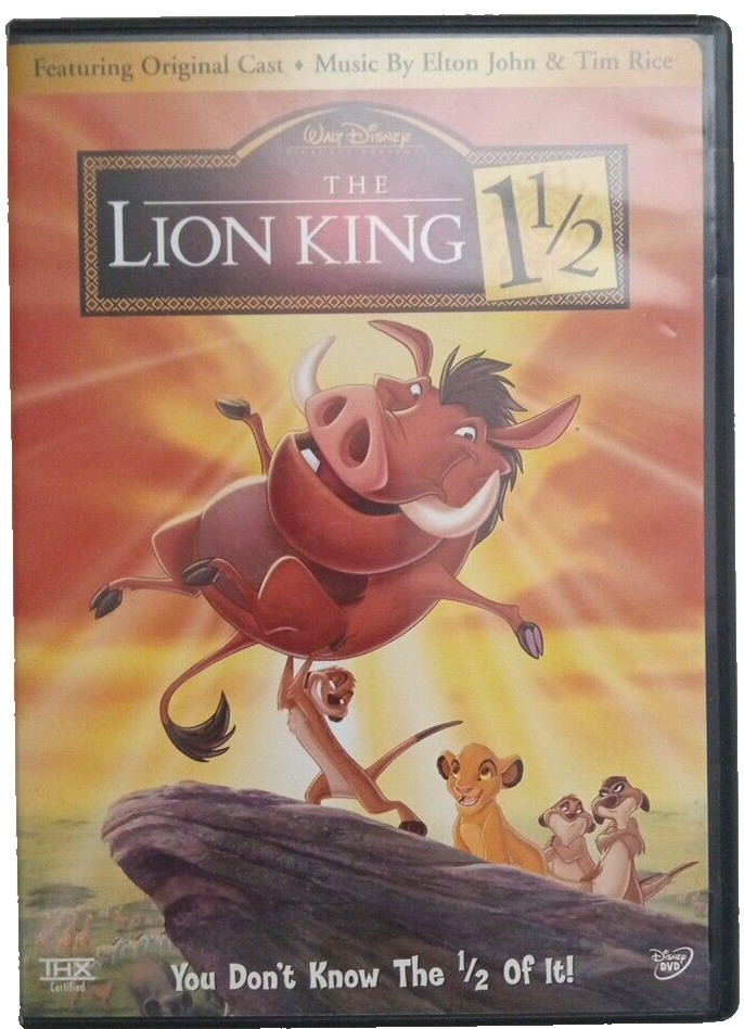 The Lion King 1 1/2, Two DVD Set, Walt Disney, Plus Bonus Features, 2004, 77 Min