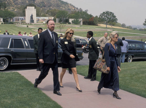 Jack Haley Jr. & Cornelia Guest at Funeral of Sammy Davis Jr – 1990 Old Photo