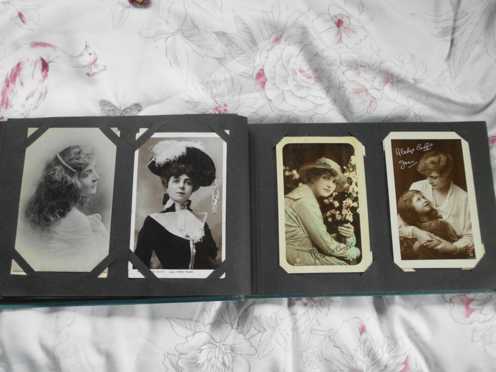 OLD SCREEN STARS PHOTO ALBUM with VARIETY STARS MALE FEMALE inc VESTA TILLEY