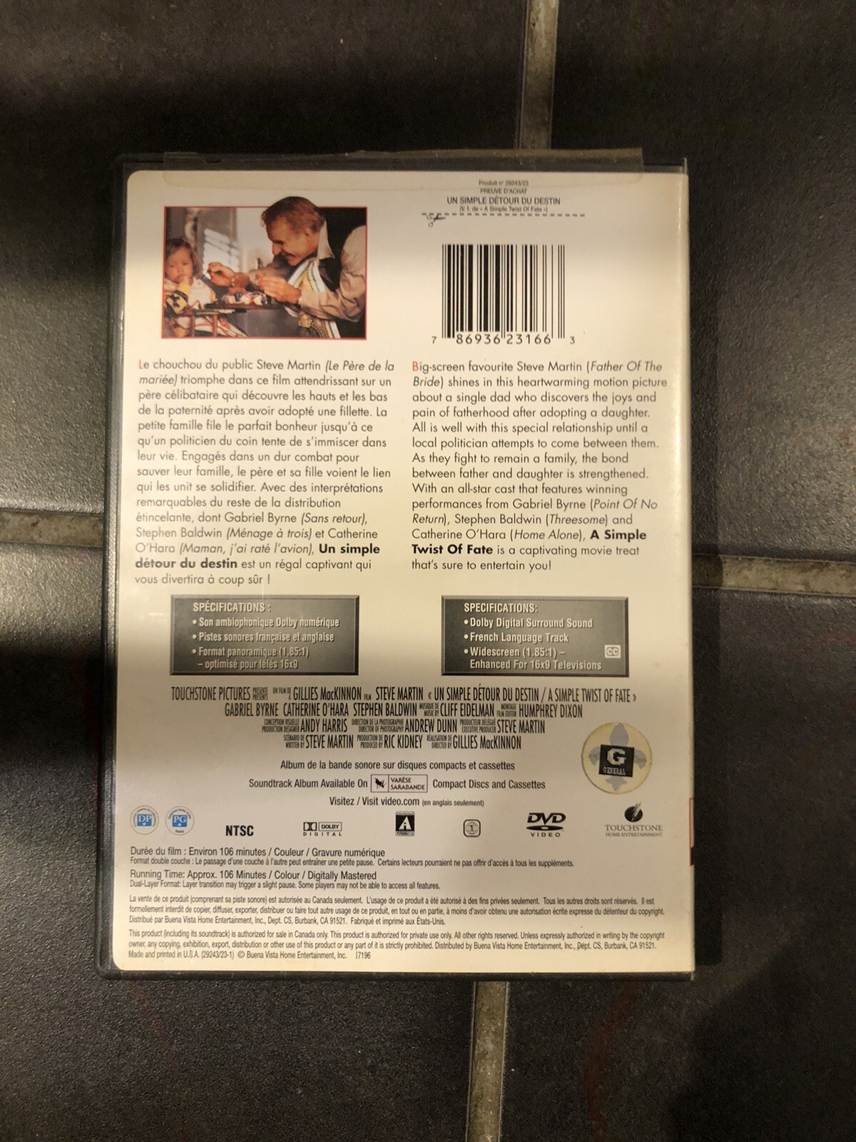 DVD A Simply twist of Fate / Un simple detour du destiny (Steve Martin) – CO2