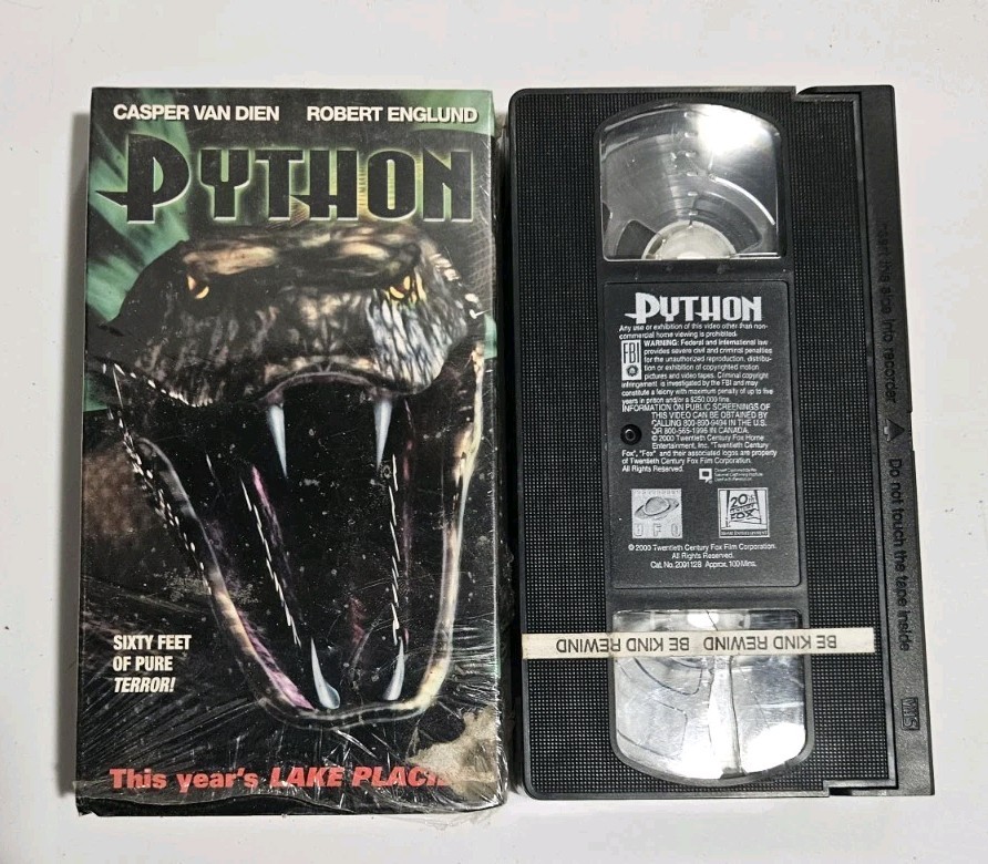 Python (VHS 2001) Casper Van Dien, Robert Englund, Free Shipping, Horror