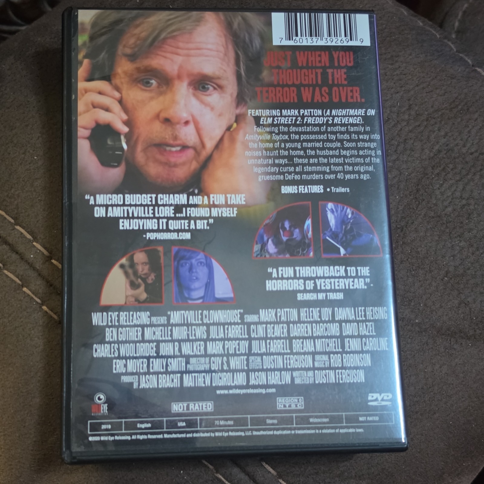 Wild Eye Releasing Amityville Clownhouse DVD 2019 Horror Mark Patton NR