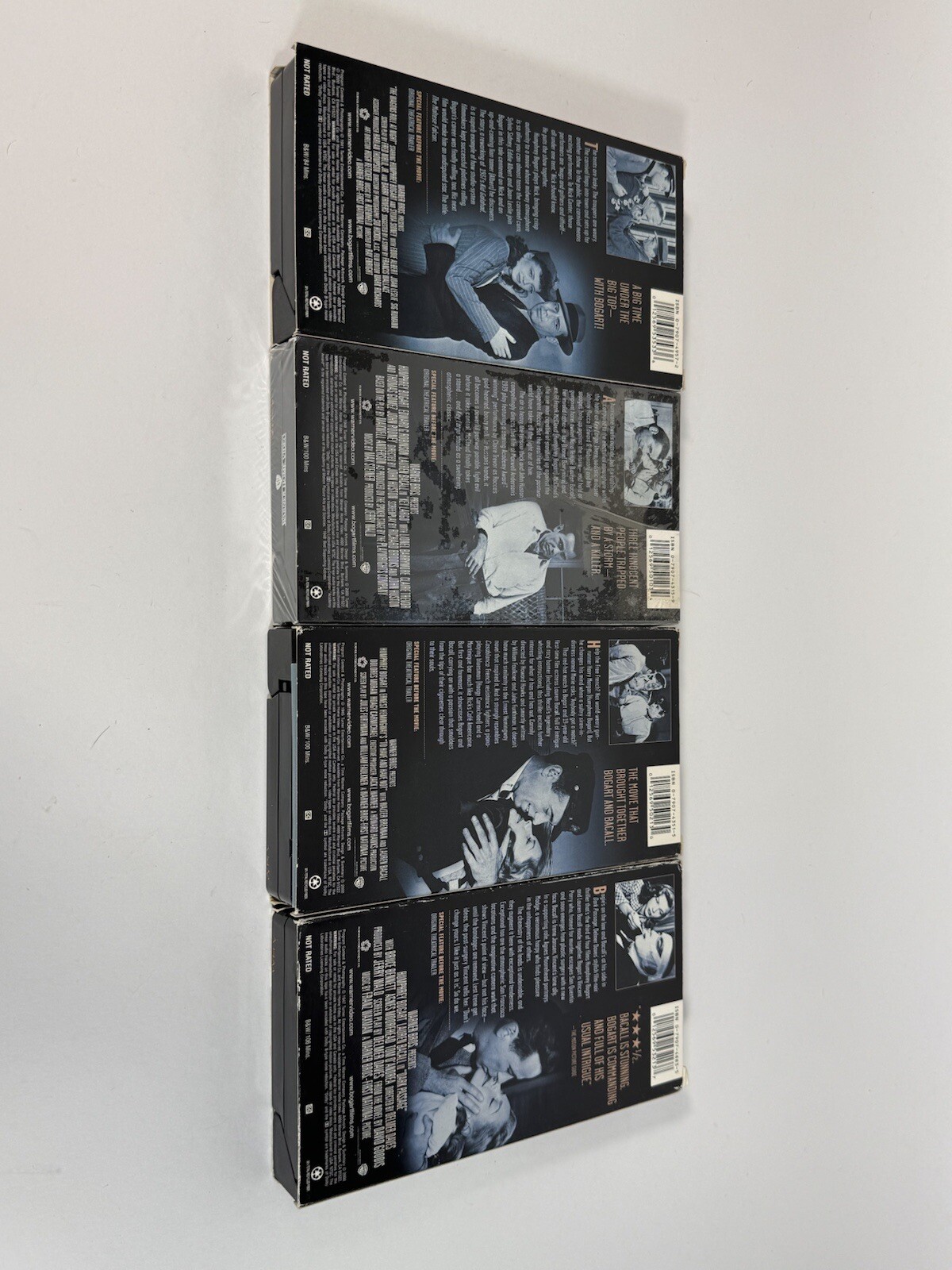 Lot of 4 Humphrey Bogart VHS – The wagons Roll At Night Key Largo Dark Passage