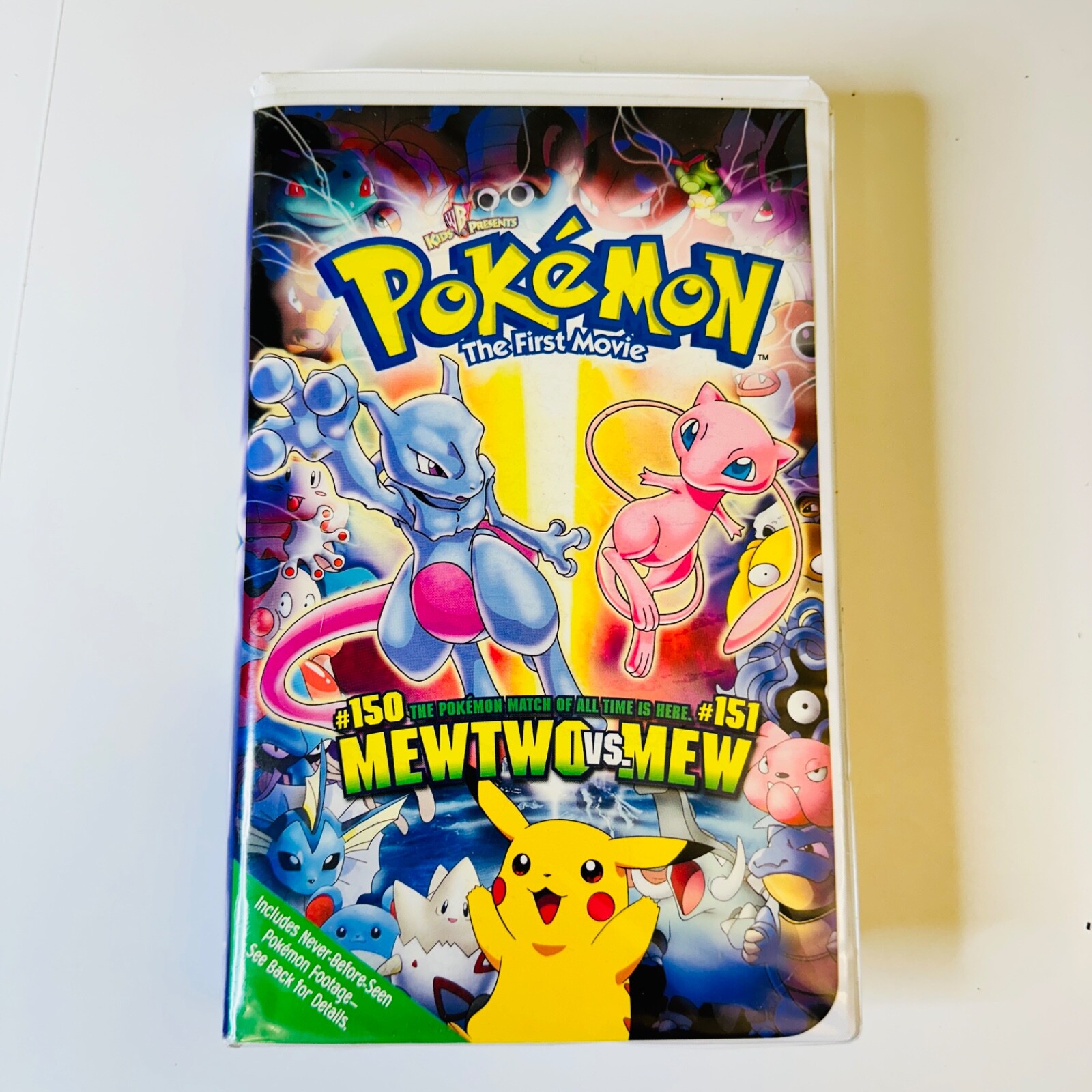Pokemon The First Movie DVD Warner Bros Mewtwo Vs Mew #150 #151