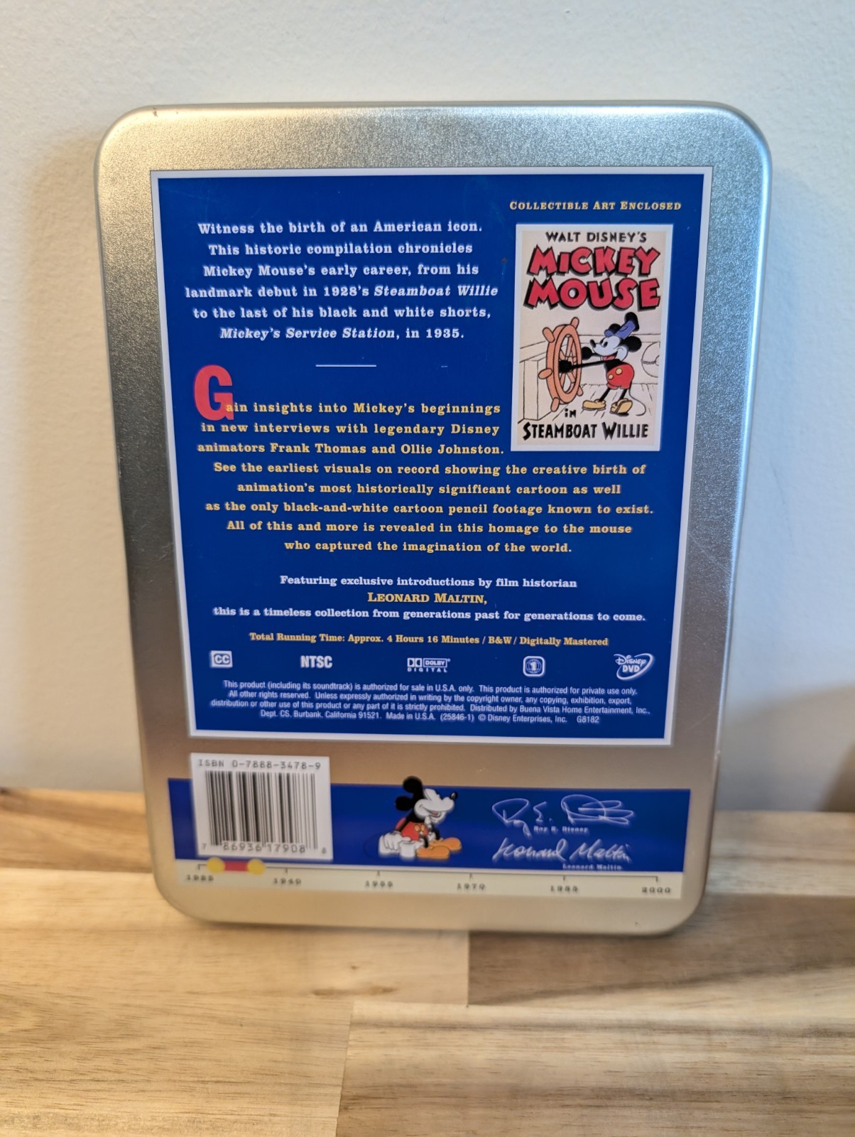 Walt Disney Treasures Mickey Mouse In Black and White 2 DVD Set in Tin Case