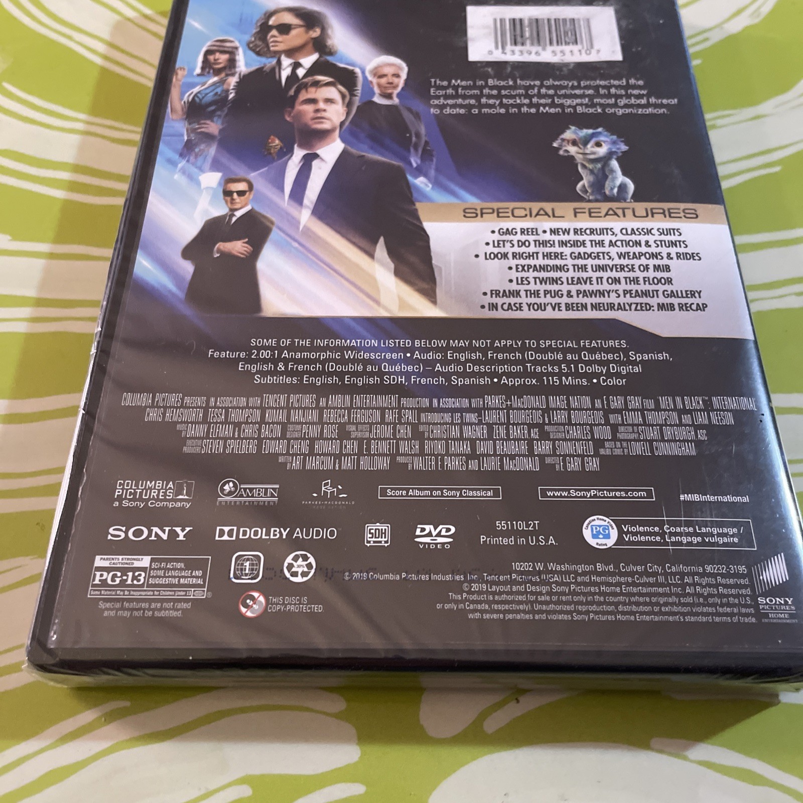 MIB INTERNATIONAL DVD 2019 Men in Black Columba Pictures Comedy Movie NEW/SEALED