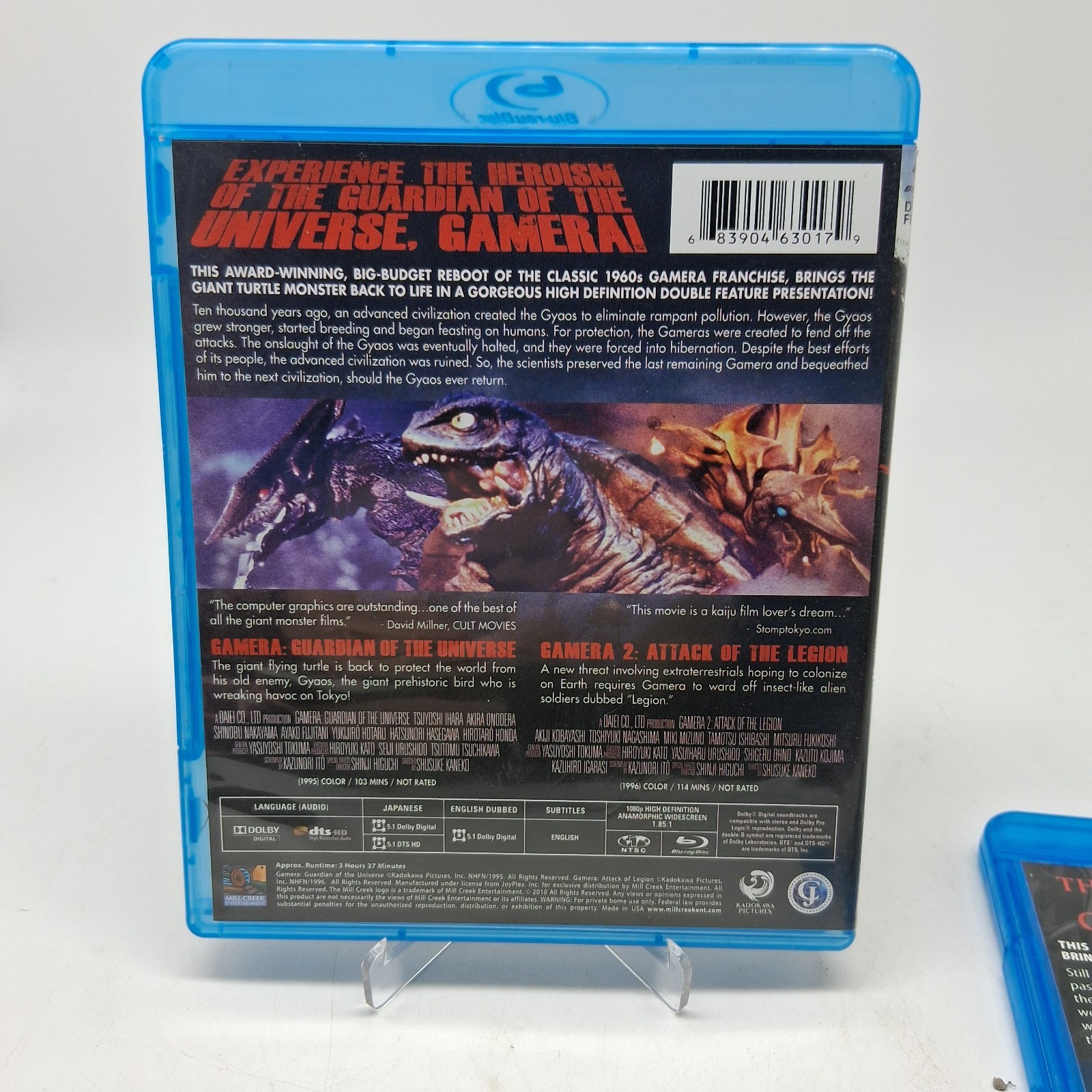 Gamera Trilogy Kaiju Blu-ray (2-Disc Set) w/ Slipcover Daiei Kadokawa Pictures