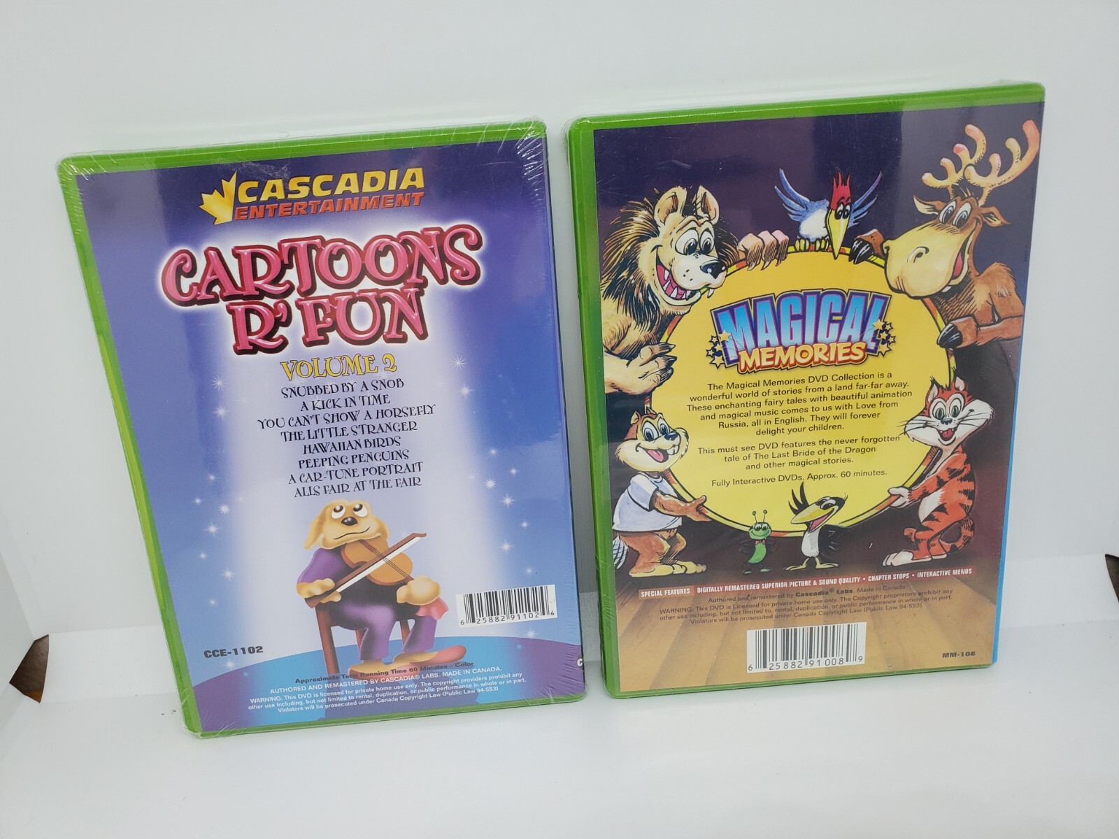 Cartoons R’ Fun Cascadia Entertainment DVD Vol 2 last bride of the dragon lot