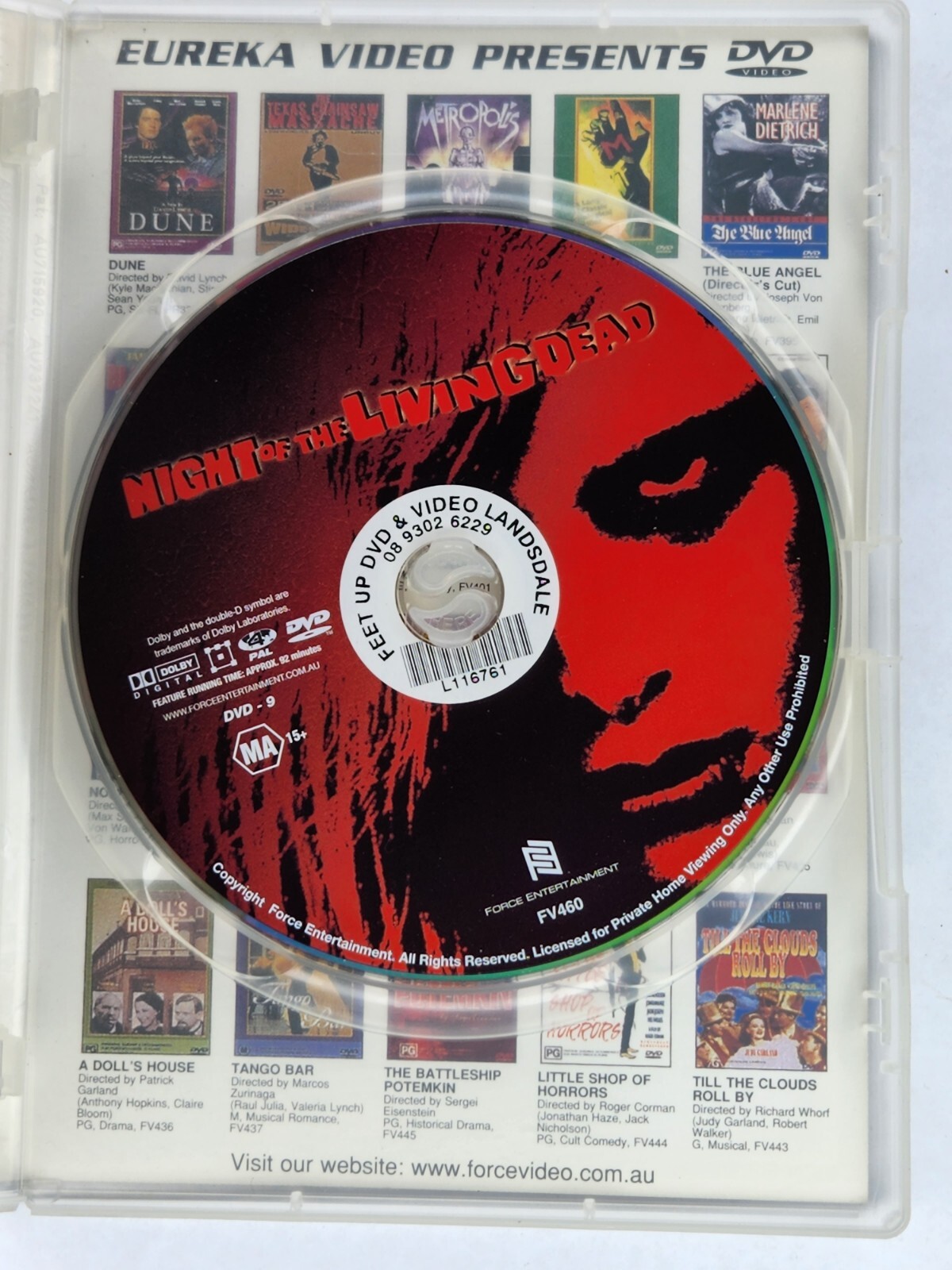 NIGHT OF THE LIVING DEAD Dvd R18 Movie R Rated Movie HORROR Movie Ex Rental
