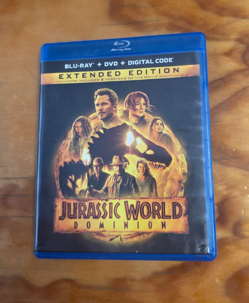 Jurassic World Dominion – Blu-ray, ORIGINAL CASE AND ARTWORK, JACKET!