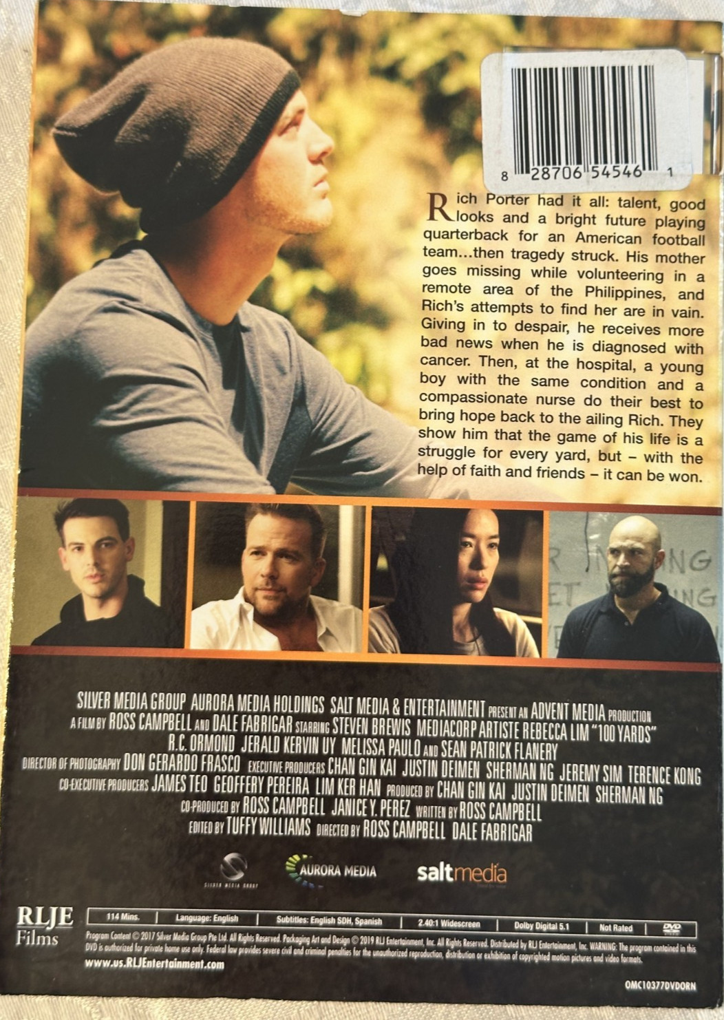 BRAND NEW 100 Yards DVD Movie ~ Sean Patrick Flanery Steven Brewis Rebecca Lim