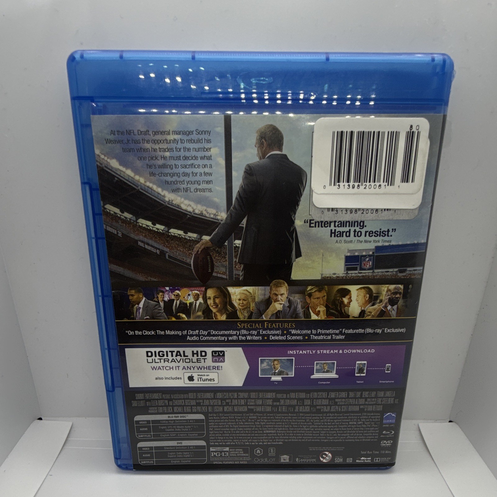 Draft Day Blu-ray DVD Movie Set Kevin Costner Jennifer Garner F0611