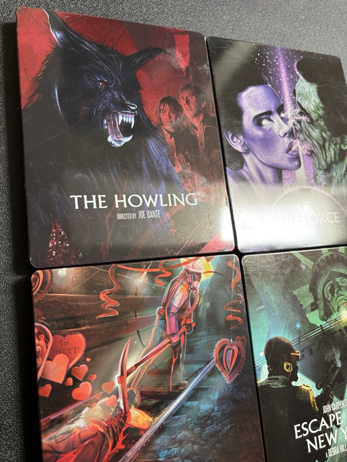 Escape from New York, The Howling, Bloody Valentine, Lifeforce bluray steelbook