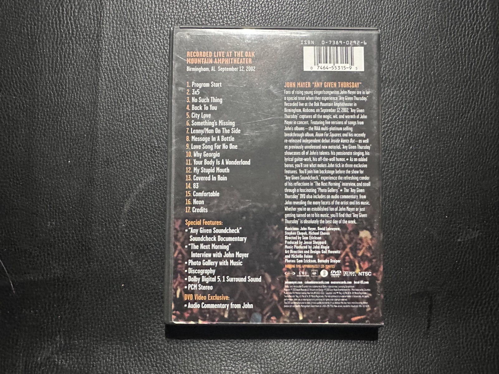 DVD: John Mayer – Any Given Thursday