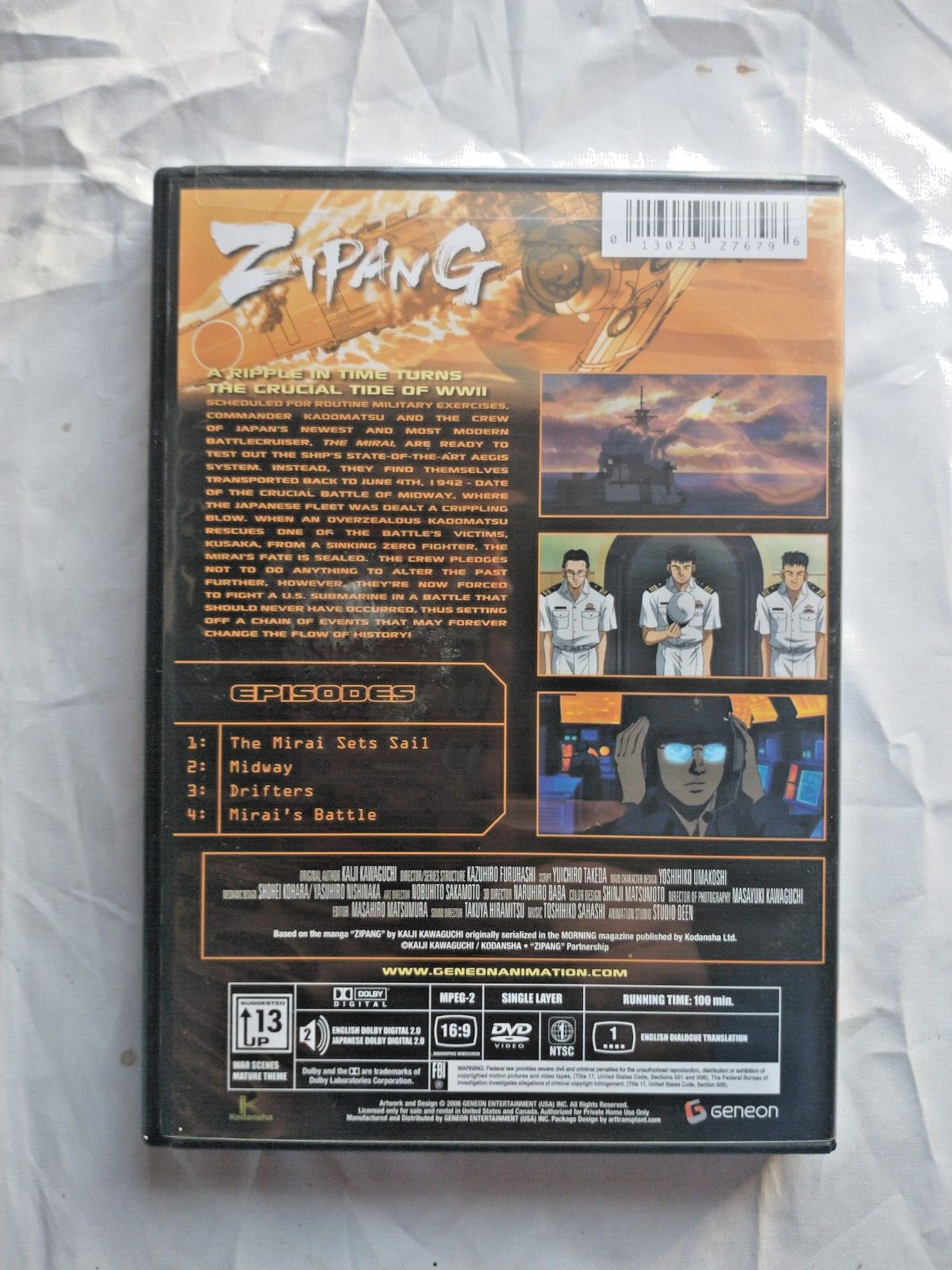 Zipang – Vol. 1: Future Shock Anime DVD New English Dub