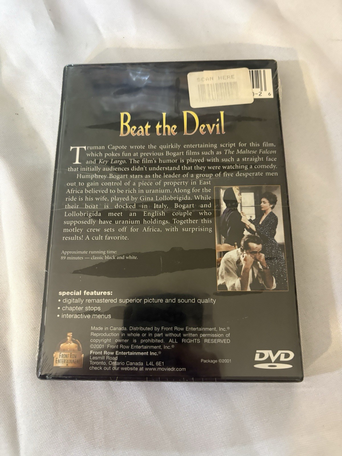 Beat the Devil DVD Humphrey Bogart Gina Lollobrigida Black And White New Sealed