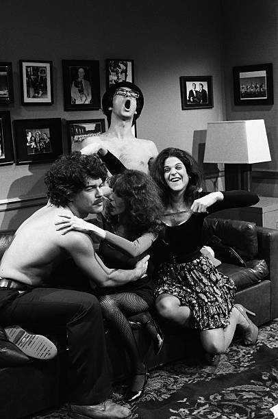 SNL Al Franken Laraine Newman Gilda Radner and Tom Davis during th- Old Photo