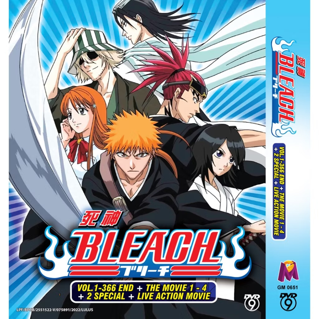 DVD Anime BLEACH Complete TV Series Vol.1-366 End+4Movie+2Sp+Live Action Movie