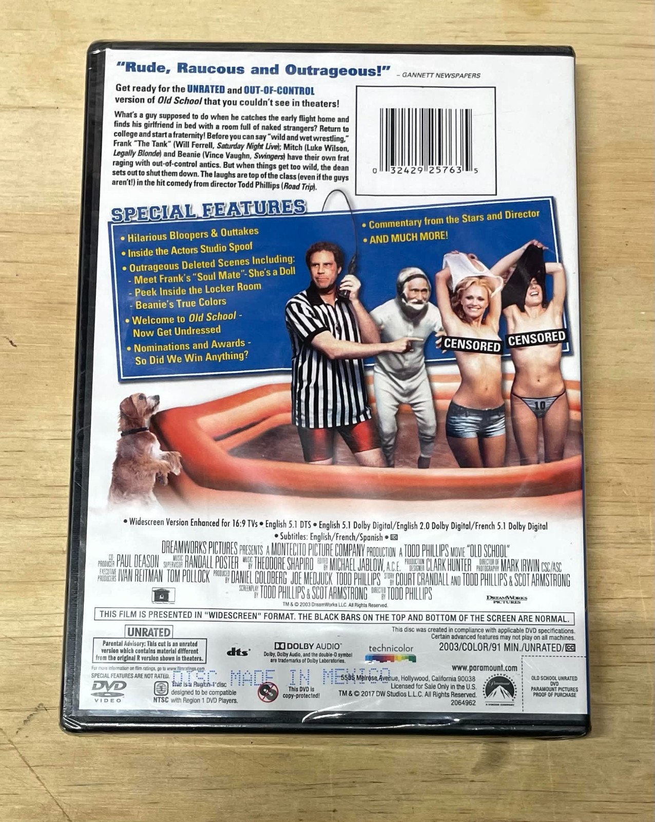 SEE PICS NEW Old School (DVD, 2003, Widescreen Unrated Version)