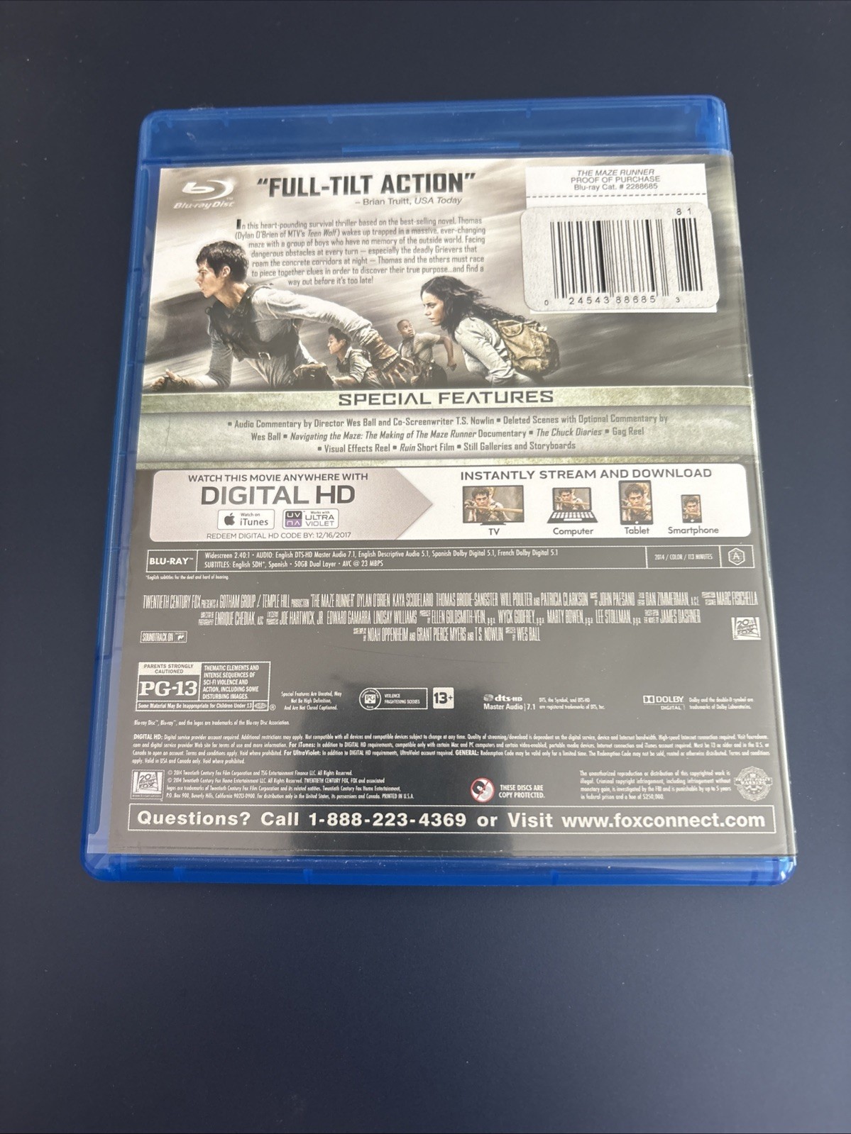 The Maze Runner (Blu-ray) Digital DVD Exclusive Comic Book Included