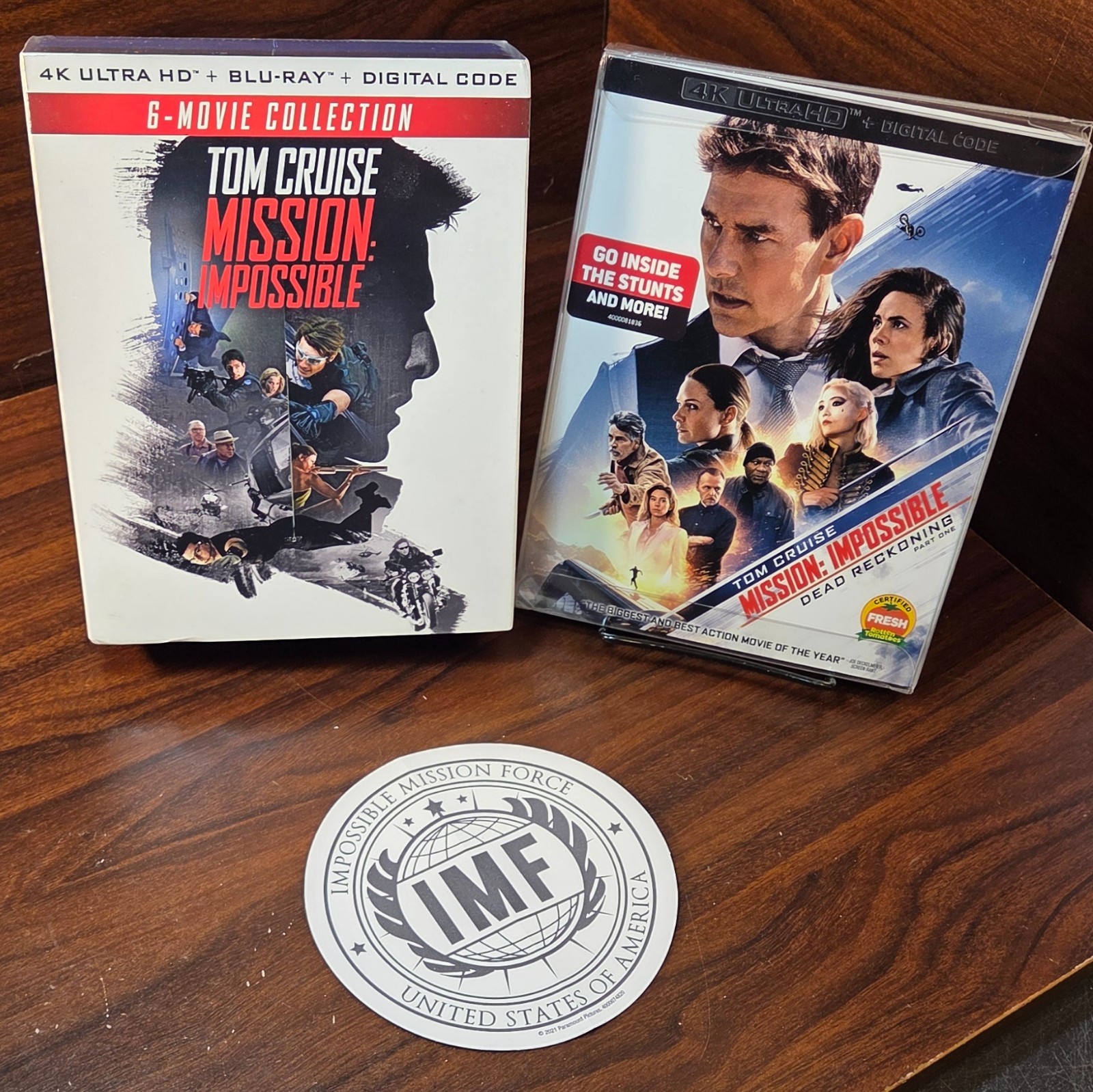 Mission Impossible 6 Movies + Dead Reckoning (4K) Slipcovers-w/IMF Sticker-NEW!