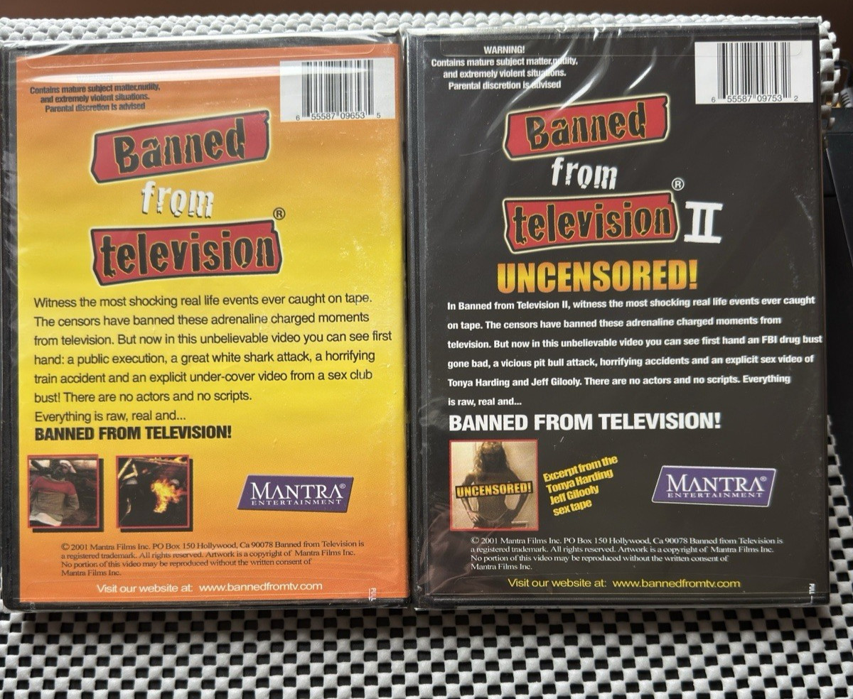 Banned From Television I & II DVD Bundle 2-Pack Uncensored Mantra Films NEW