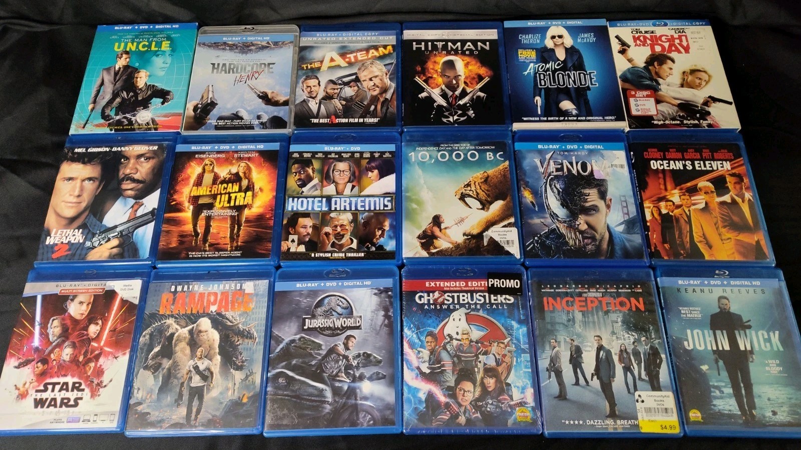 Lot of 18 BLU-RAY- Action Sci Fi MOVIES Collection Set A11 Physical Forever!!!