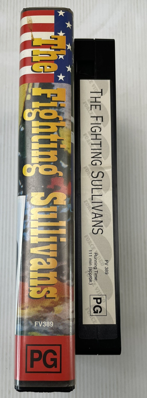 The Fighting Sullivans VHS Video Cassette Tape PAL Black Small Box PG 1944