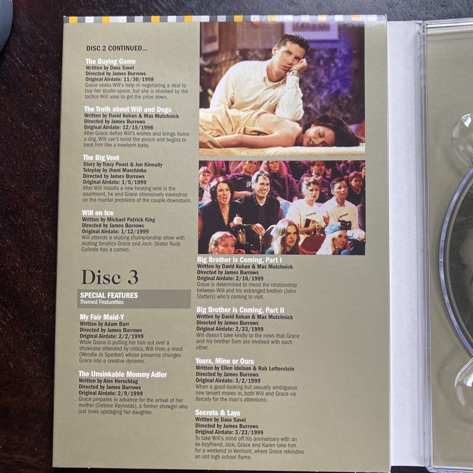 Will & Grace Lot Of Season 1 & 2 DVDs