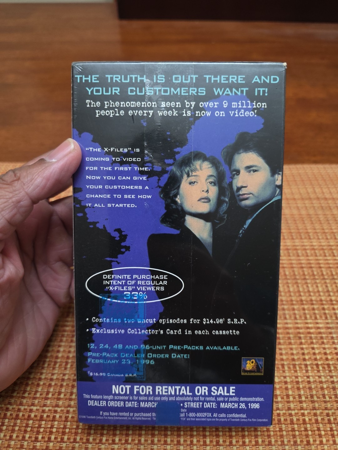 The X Files Pilot / Deep Throat VHS Screener, Factory Sealed & New HTF RARE