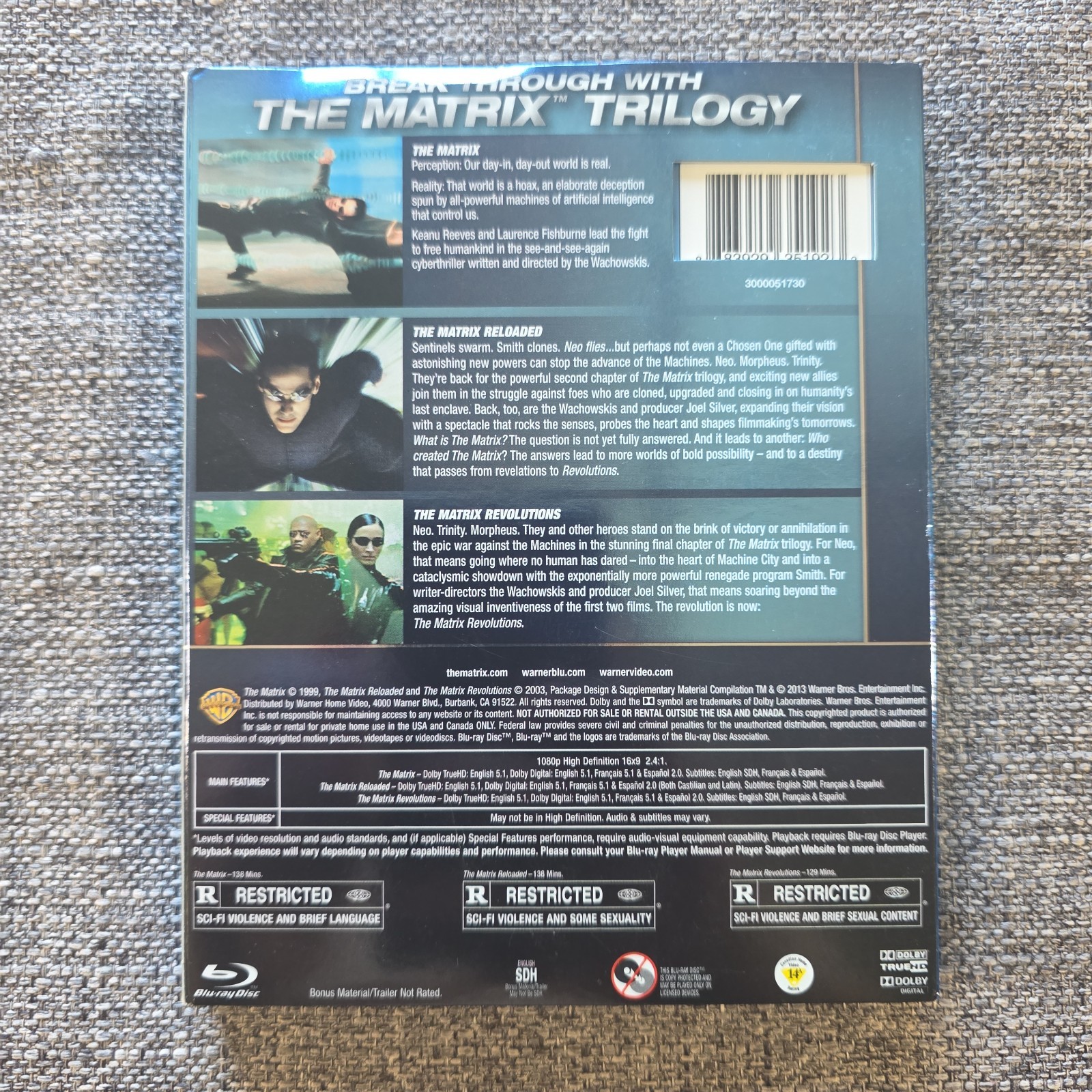 Matrix, The / Matrix Reloaded / Matrix Revolutions (BD) (3FF)
