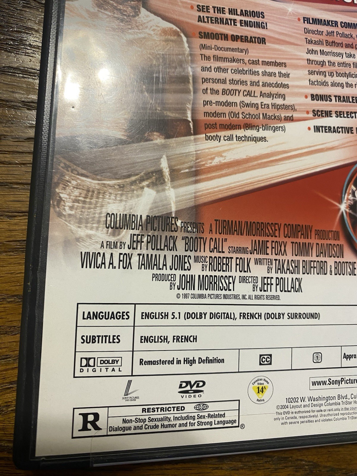 Booty Call: the Bootiest Edition (DVD, 1997 Jamie Foxx Vivica A Fox Tamala Jones