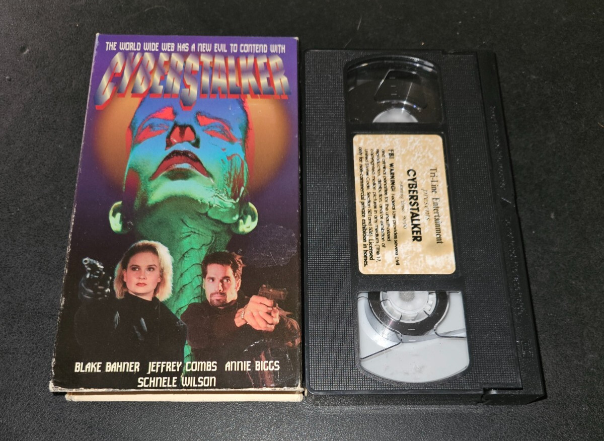 Cyberstalker (VHS, 1995) Jeffrey Combs Rare Horror Sci-Fi OOP HTF Non-Rental