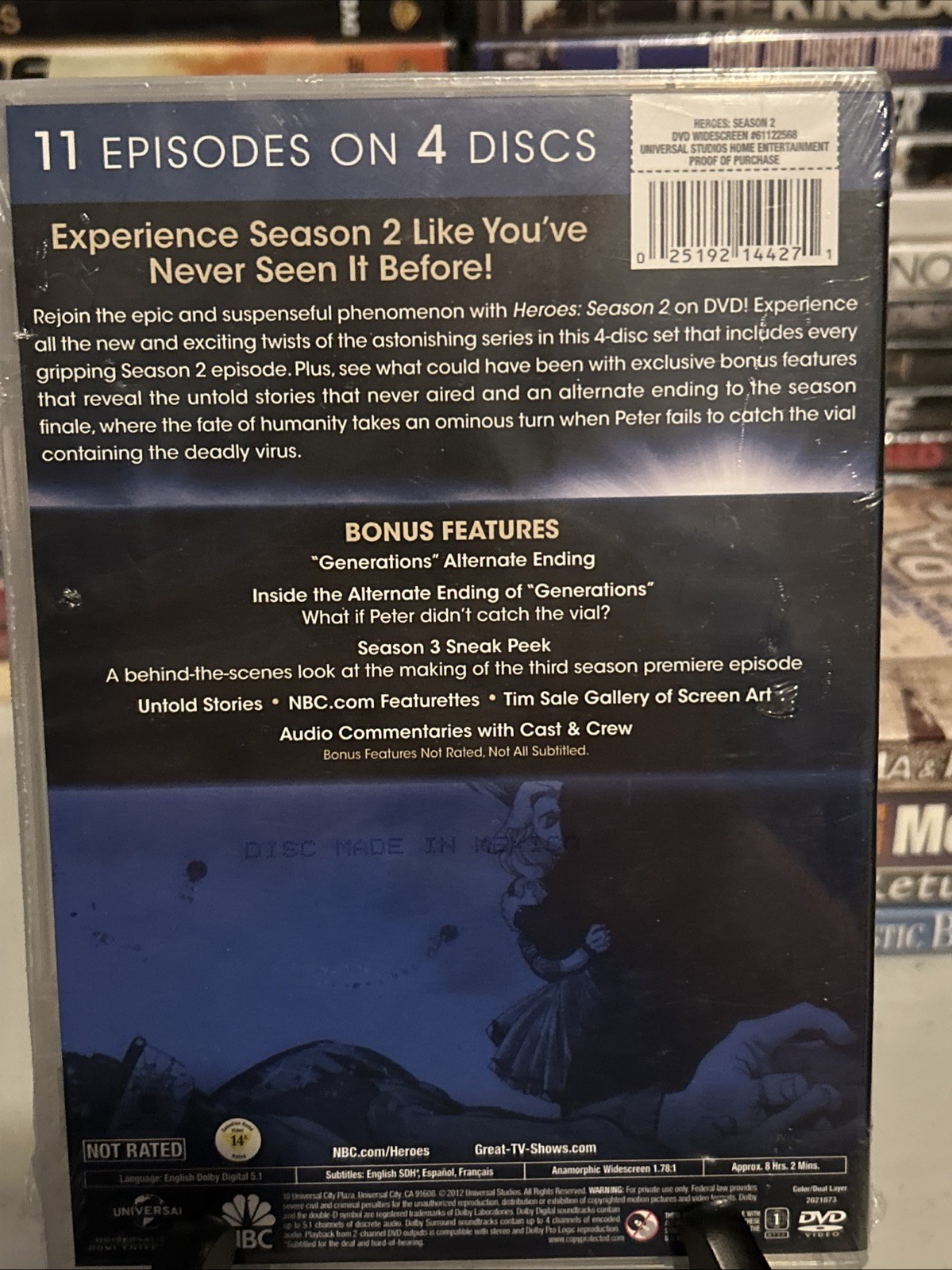 Heroes – Season 2 – DVD Brand New BUY 3 DVDs GET 1 FREE Second Season