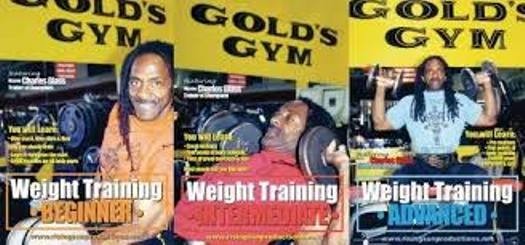 3 DVD SET Gold’s Gym Weight Training for Bodybuilding Martial Art -Charles Glass