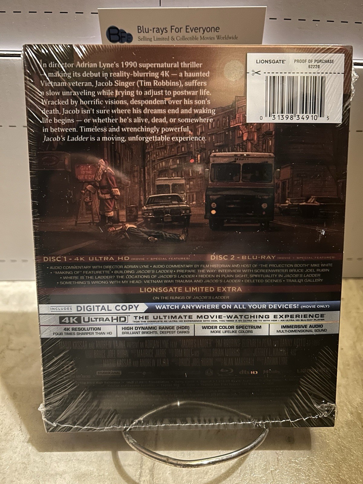 NEW Jacob’s Ladder 4K SteelBook UHD Blu-ray [1990] No Dents – Ships Next Day