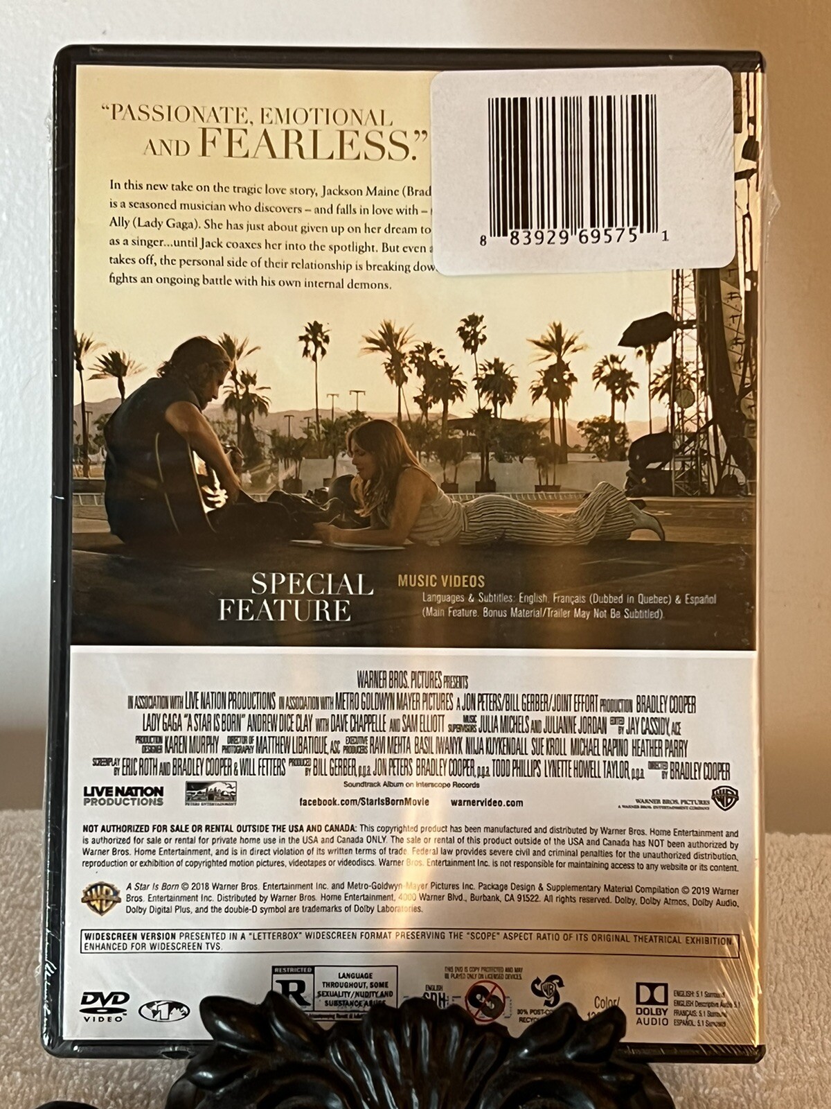 New/A Star Is Born DVD Lady Gaga/Bradley Cooper/Sam Elliot/Dave Chappelle 2018
