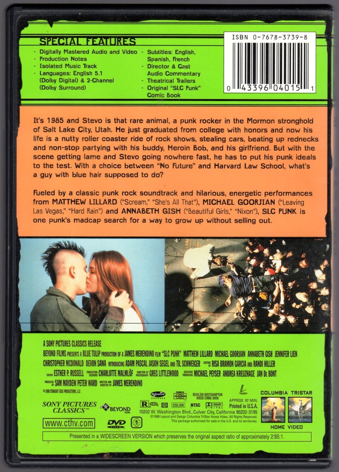 SLC Punk (1998) Matthew Lillard Jason Segel ~with insert~ PUNK ROCK R1 DVD RARE!