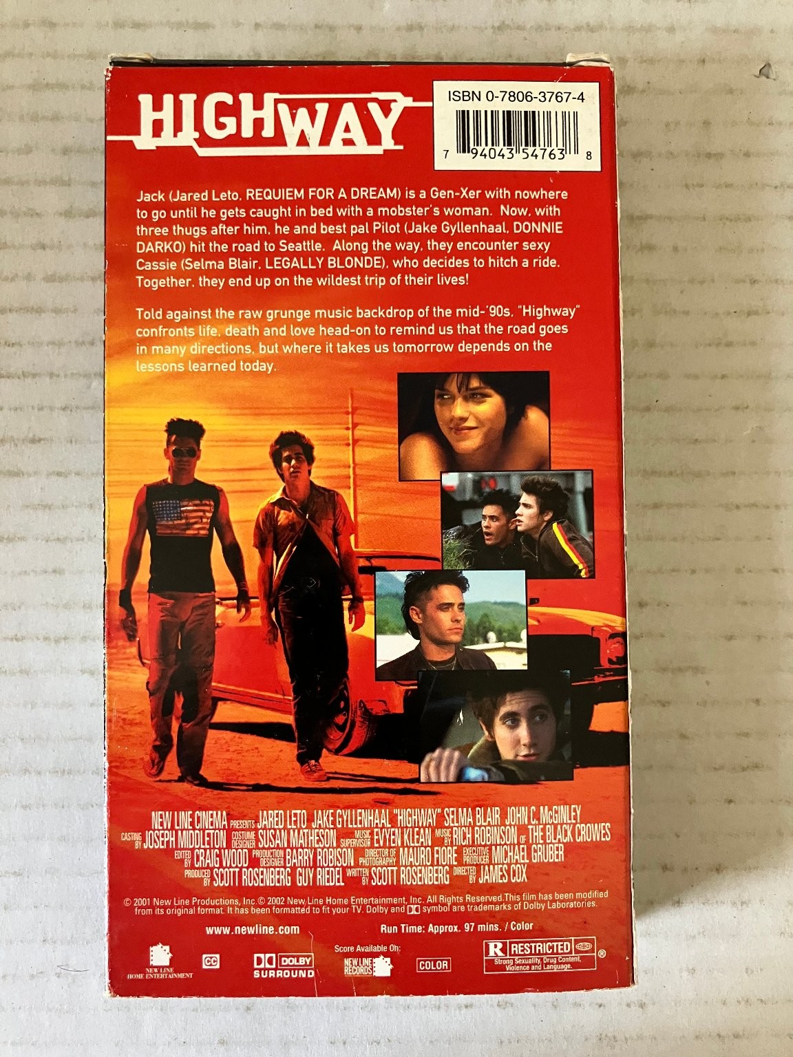 Highway VHS 2002 Crime Drama Jared Leto Jake Gyllenhaal New Line