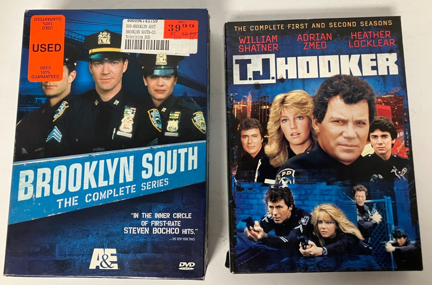 Lot of Police Cop Shows DVD sets: Brooklyn South, TJHooker, Adam 12, The Commish