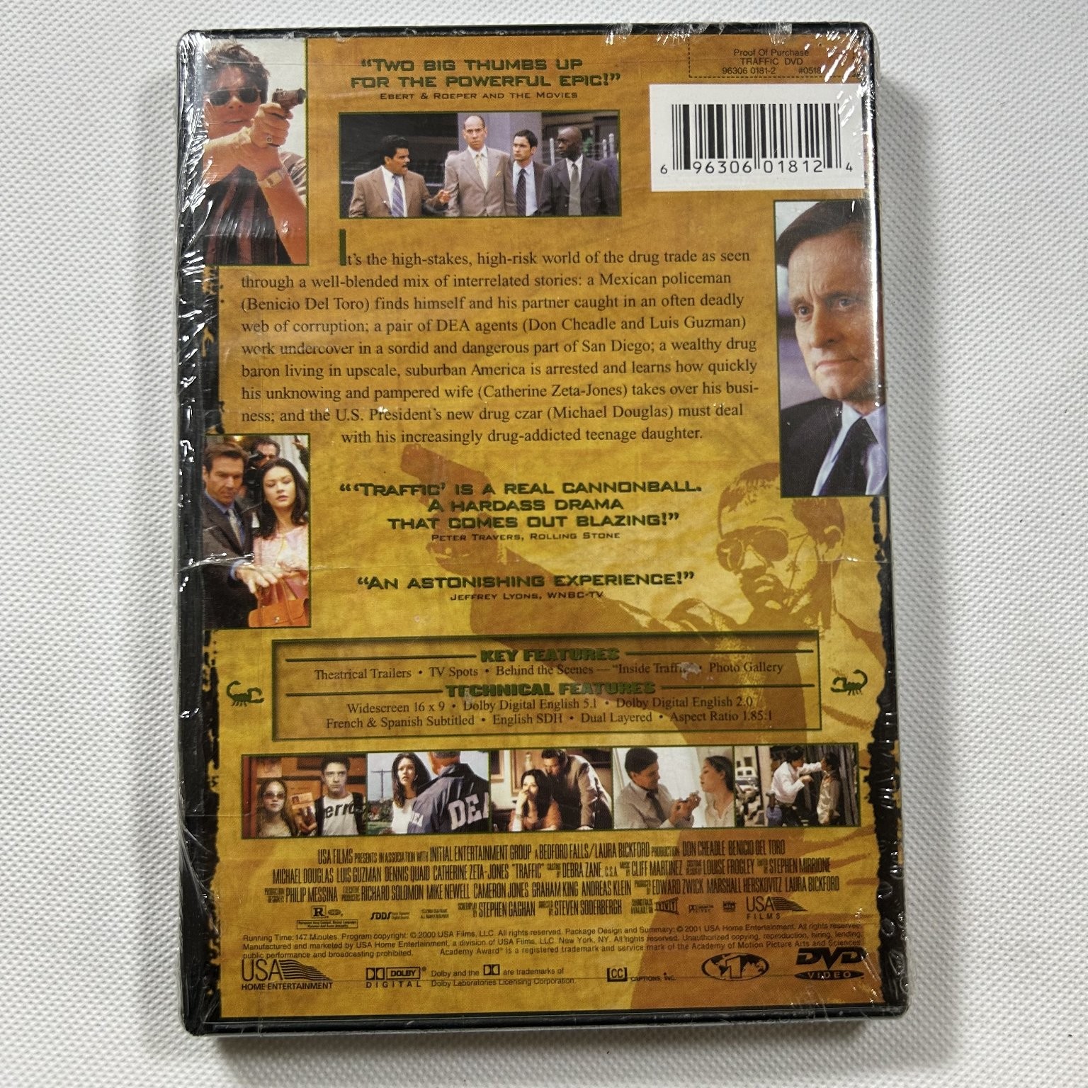 Traffic DVD 2000 Steven Soderbergh Michael Douglas Benicio Del Toro
