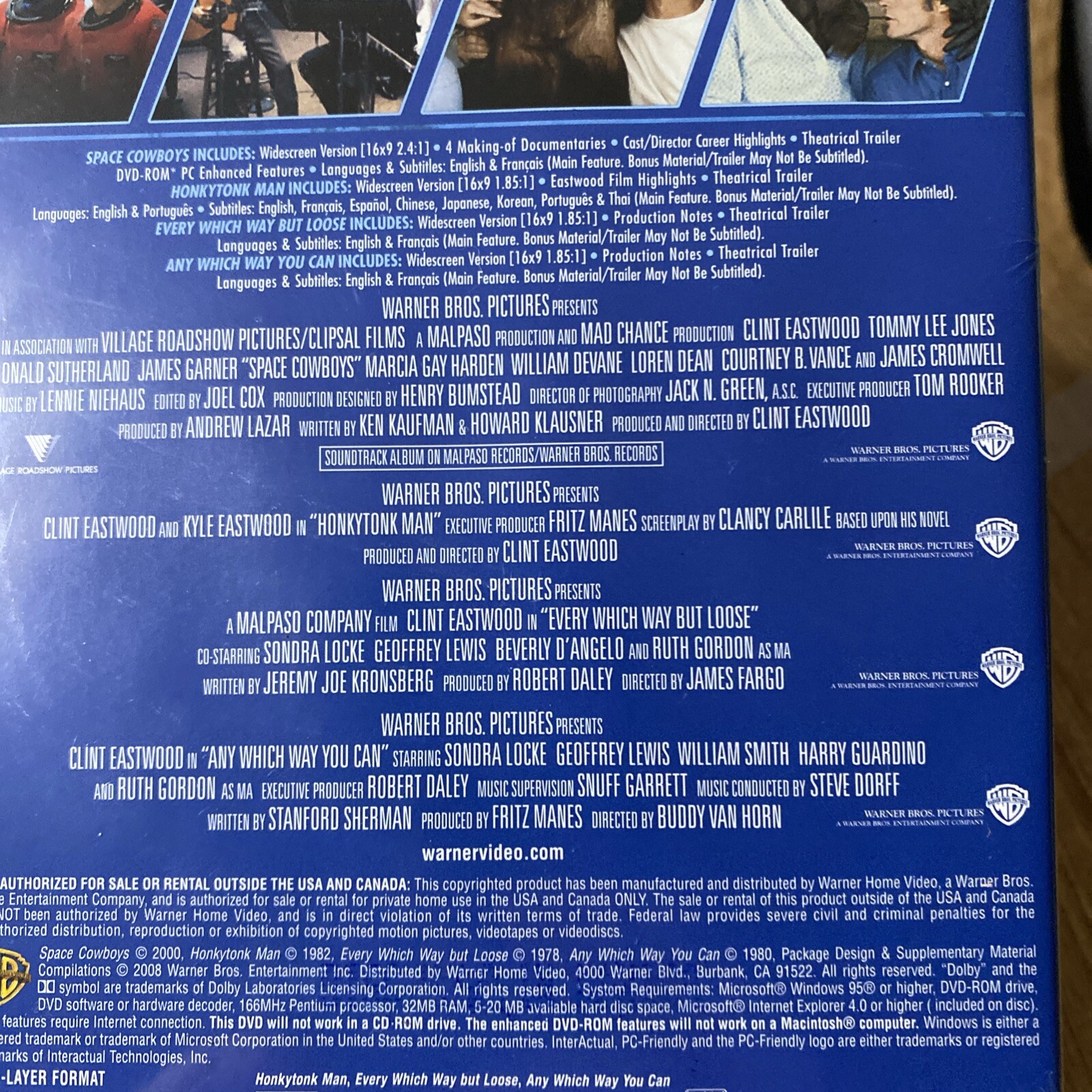 4 Film Favorites: Clint Eastwood Comedy Collection (DVD) New Factory Sealed