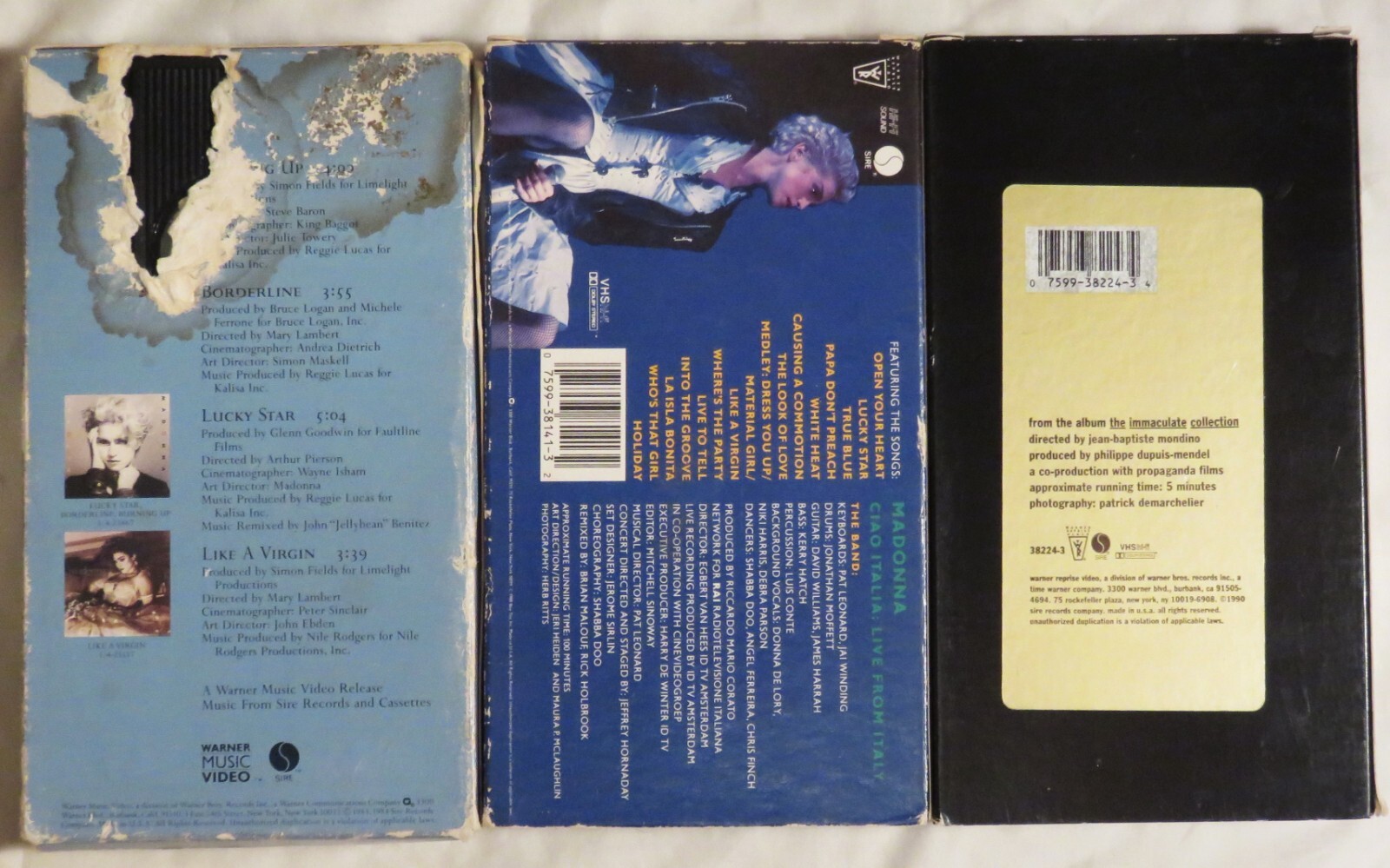 MADONNA MUSIC/MOVIES AUDIO BOOK & VHS BUNDLE SEALED CASSETTE TESTED CONCERTS