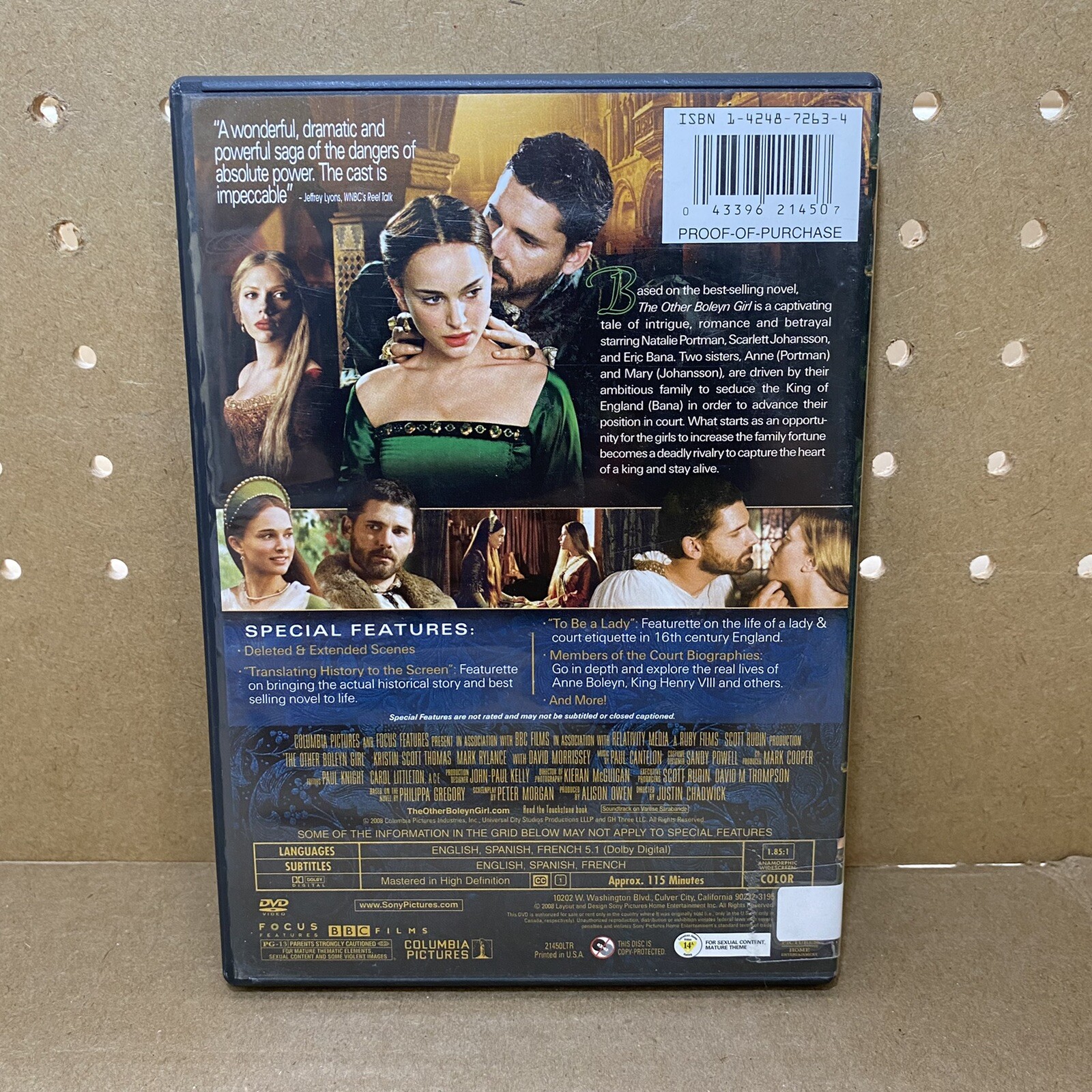 The Other Boleyn Girl DVD, Natalie Portman & Scarlett Johansson 2008 Free Ship