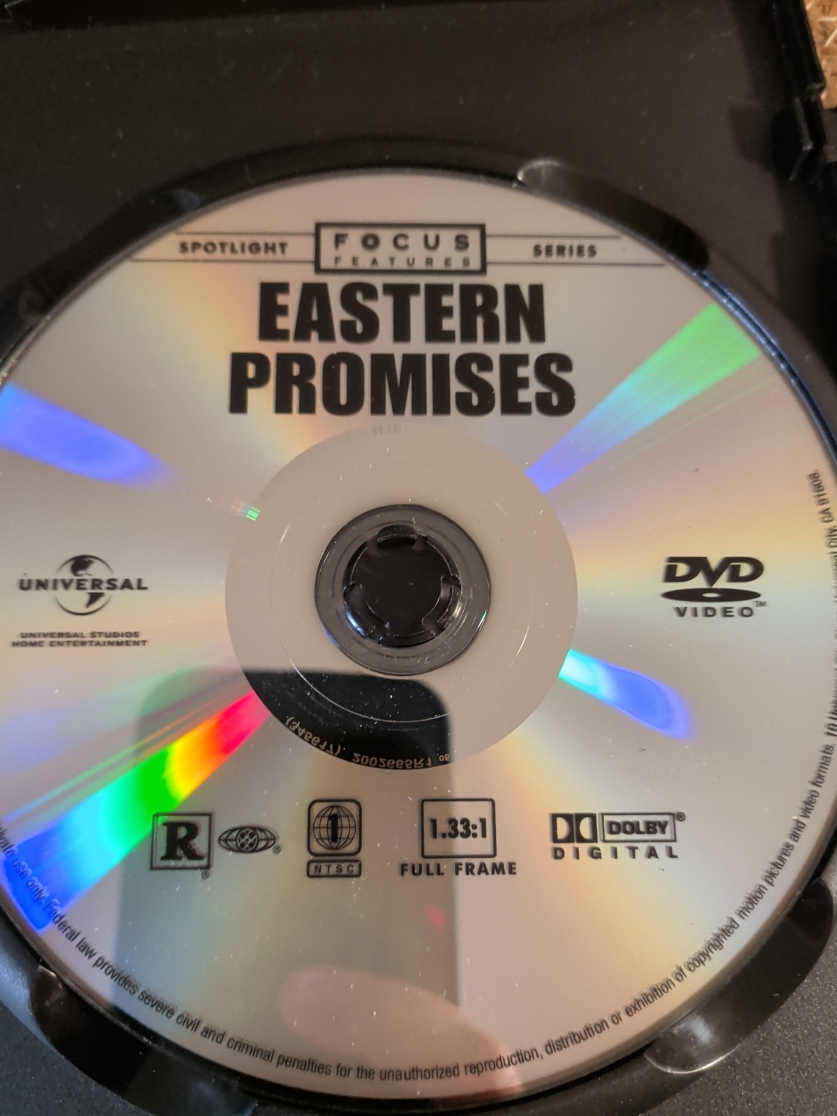 Eastern Promises DVD 2007 Viggo Mortensen Russian Mob Full Screen Spotlight