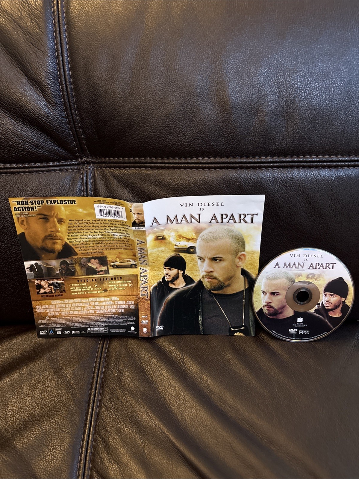 A Man Apart (DVD, 2003) Vin Diesel, No Case, Disc + Art
